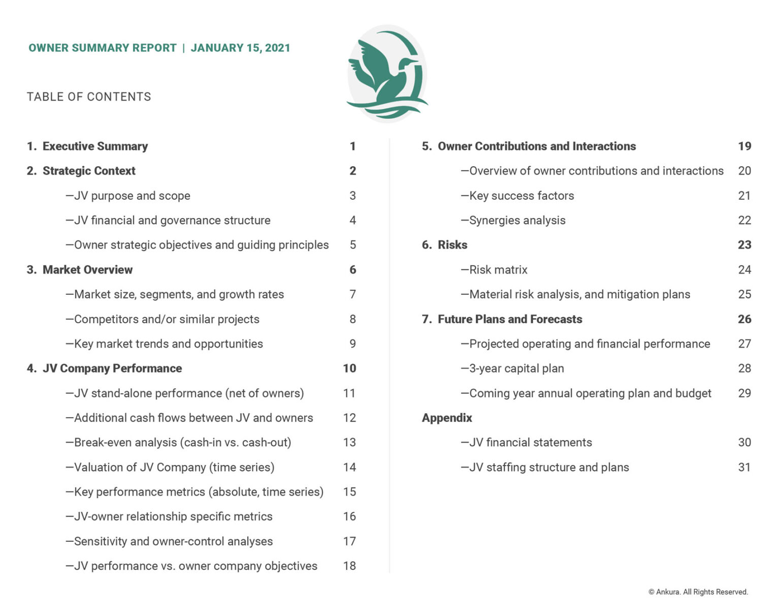 Exhibit 6: Investor Quality Summary of The JV